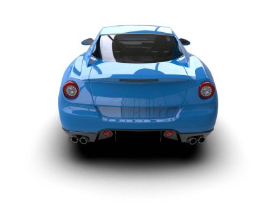 mavi spor araba - 3D render