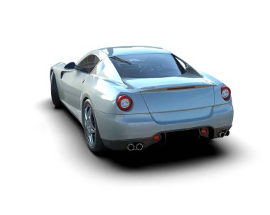 Bir spor arabanın 3 boyutlu canlandırması