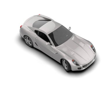 Siyah arka planda beyaz modern araba