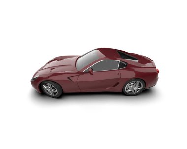 beyaz arka planda modern spor araba