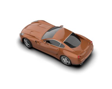 Araç 3 d görüntü beyaz arkaplanda izole edildi