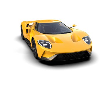 Süper modern sarı araba - arka plan