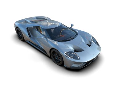 Bir spor arabanın 3 boyutlu görüntüsü.