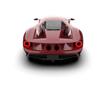 kırmızı modern spor araba - ön manzara