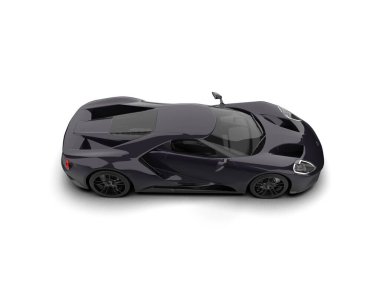 Siyah süper spor araba.