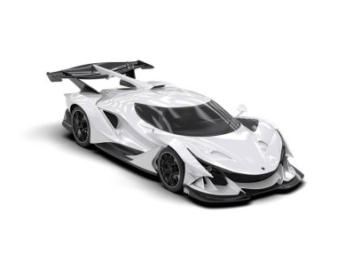 Süper araba arka planda izole edilmiş. 3D görüntüleme - illüstrasyon