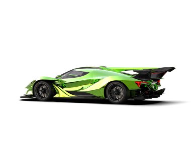 Süper modern yeşil yarış arabası