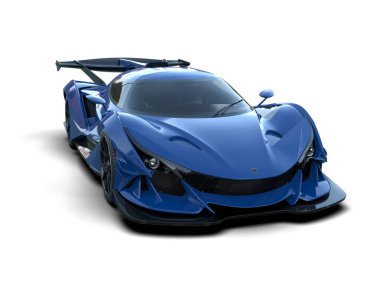 mavi spor yarış arabası