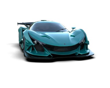 Stüdyo ortamında daha az genel bir konsept arabanın 3 boyutlu çizimi