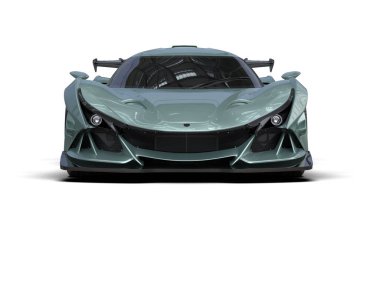 araba yarışı beyaz arkaplanda izole edildi