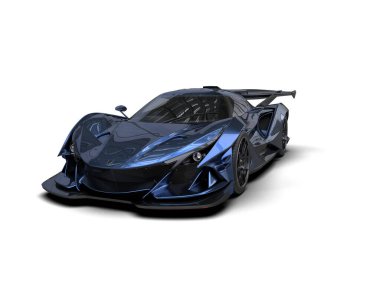 Arka planda modern bir araba. 3 d