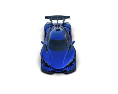 modern mavi araba - ön görünüm