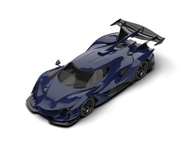 mavi süper modern araba - ön görünüm