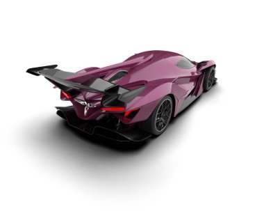 kırmızı modern süper spor araba - üst görünüm