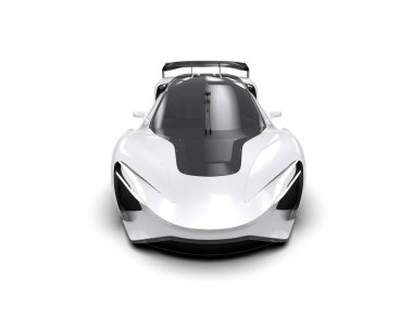 beyaz modern spor konsept araba - üst görünüm