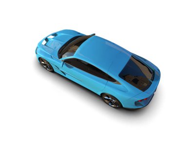 Mavi araba yan görünümü