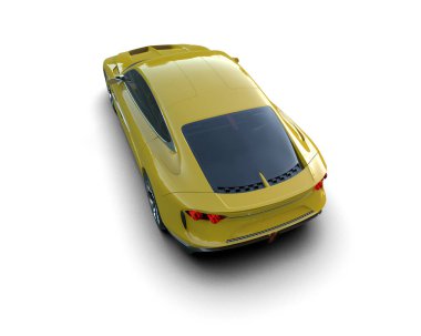 Bir spor arabanın 3 boyutlu canlandırması