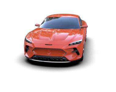 beyaz arka planda modern araba 3 boyutlu görüntüleme