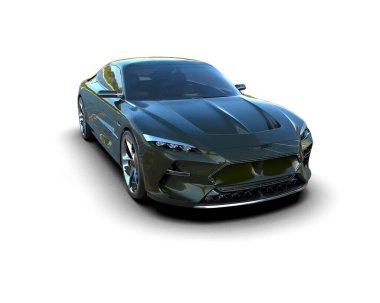 Arka planda izole edilmiş lüks spor araba. 3d illüstrasyon.