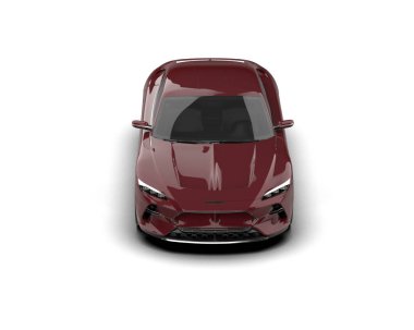 Kırmızı modern araba. 3 Boyutlu Hazırlama