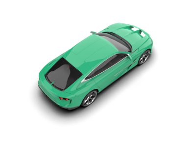 Modern araba beyaz arka planda izole edilmiş. 3d illüstrasyon