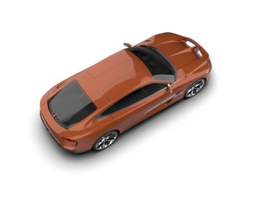  3D görüntüleme. spor araba beyaz arkaplanda izole edildi.