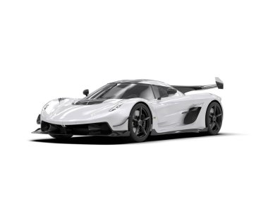  3D görüntüleme. spor araba beyaz arkaplanda izole edildi.