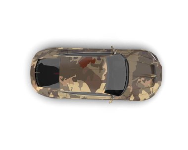  3D görüntüleme. spor araba beyaz arkaplanda izole edildi.