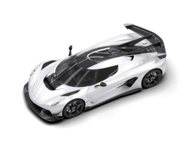  3D görüntüleme. spor araba beyaz arkaplanda izole edildi.