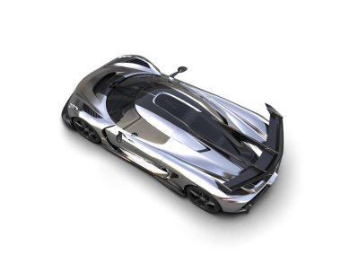 Modern araba arka planda izole edilmiş. 3d oluşturma