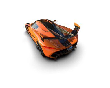 Süper modern süper araba - süper modern araba - üst görünüm