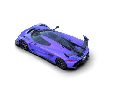 Modern spor araba beyaz arka planda izole edildi. 3D görüntüleme.