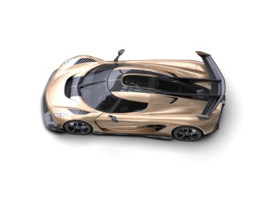 altın rengi süper spor araba