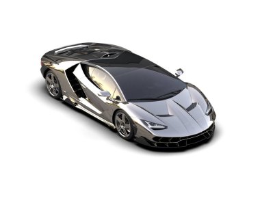 modern süper araba beyaz arkaplanda izole