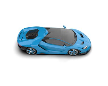 Beyaz arka planda modern bir araba. 3 Boyutlu Hazırlama.