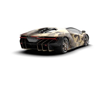 İzole edilmiş arka planda modern süper spor araba