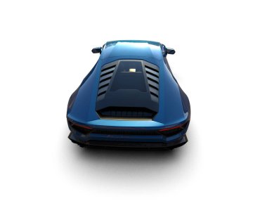 mavi araba modern araba arka görünümü