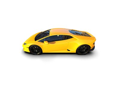 modern sarı spor araba