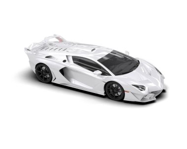 Süper modern süper araba. 3d oluşturma