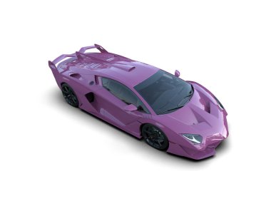 3D Pembe yarış arabası