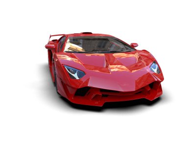 Kırmızı Modern spor araba