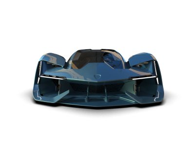 Beyaz arka planda modern bir araba. 3d illüstrasyon