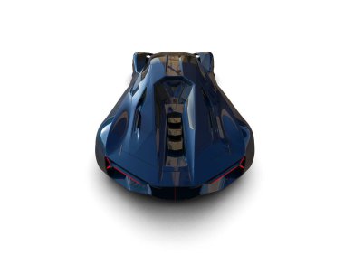 Beyaz arka planda izole yarış arabası