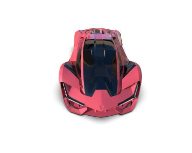 Stüdyo ortamında daha az genel bir konsept arabanın 3 boyutlu çizimi