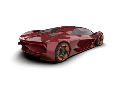 Stüdyo ortamında daha az genel bir konsept arabanın 3 boyutlu çizimi