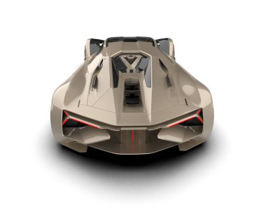 Modern süper hızlı - güzel vücutlu yarış arabası - ön manzara