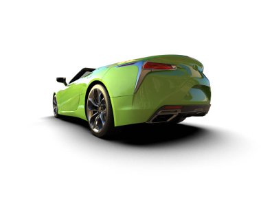 yeşil modern spor araba - arka plan