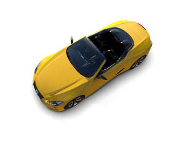 Modern lüks araba beyaz zemin üzerine