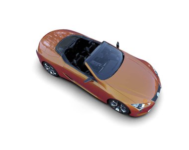 Araba beyaz bir araçta izole edilmiş.