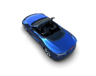 mavi modern spor araba - stüdyo çekimi